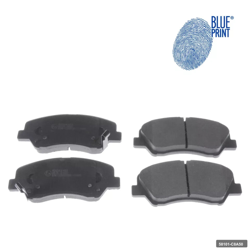 Blue 2012 ve Üzeri Hyundai i20 Rıo Ön Fren Balatası Segmanlı (Kalın Kulak 15mm) Adg042153 Blp 58101-C8A50