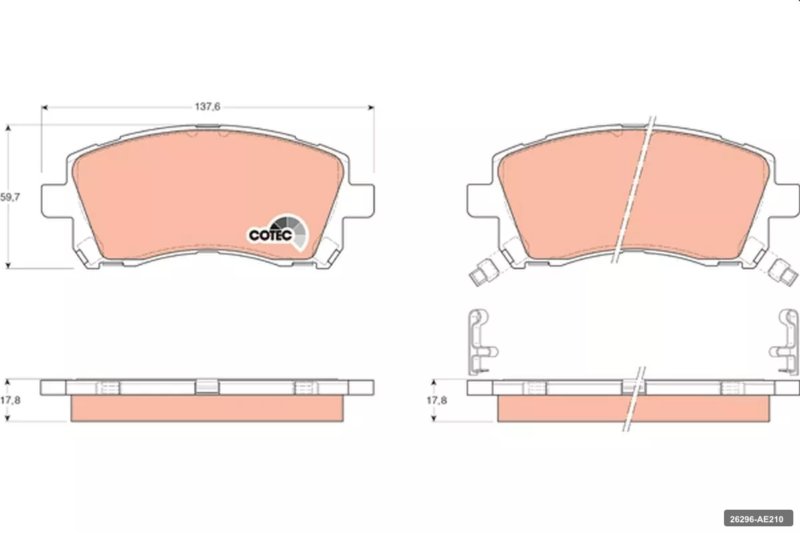 İmpreza 94-00 4x4 Legacy 94-03 Forester 98-02 Outback 00-03 Ön Fren Balatası Mnd-mbf015819 Mando 26296-AE210