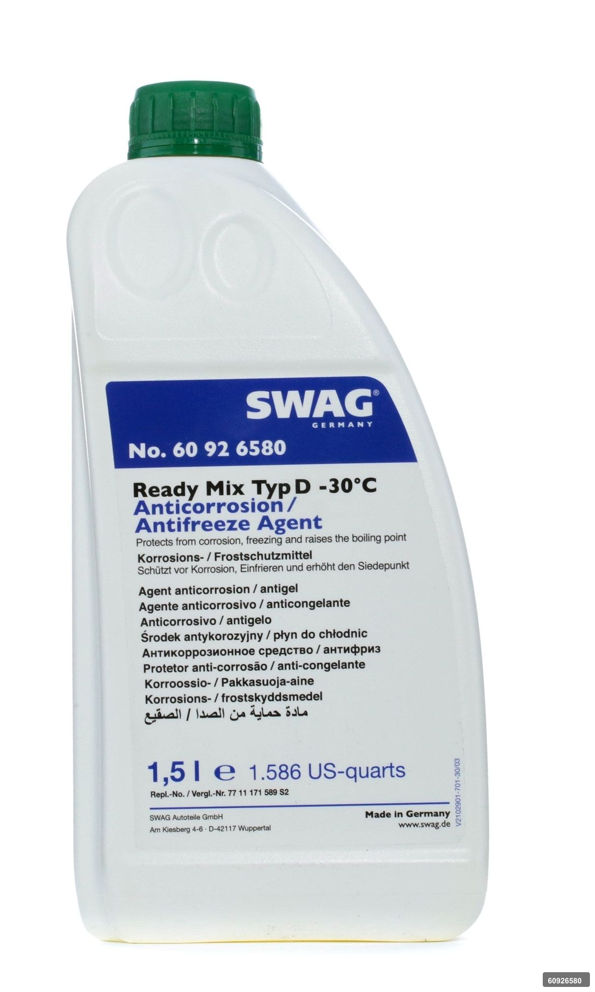 Antifriz Yesıl 1.5 Lt Swag 1 Antifriz Yesıl 1.5 Lt Swag 60926580