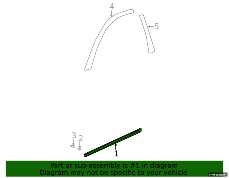 Elantra 01-05 Ön Sol Kapı Bandı 87711-2d200ca İtaqi 87711-2D200CA