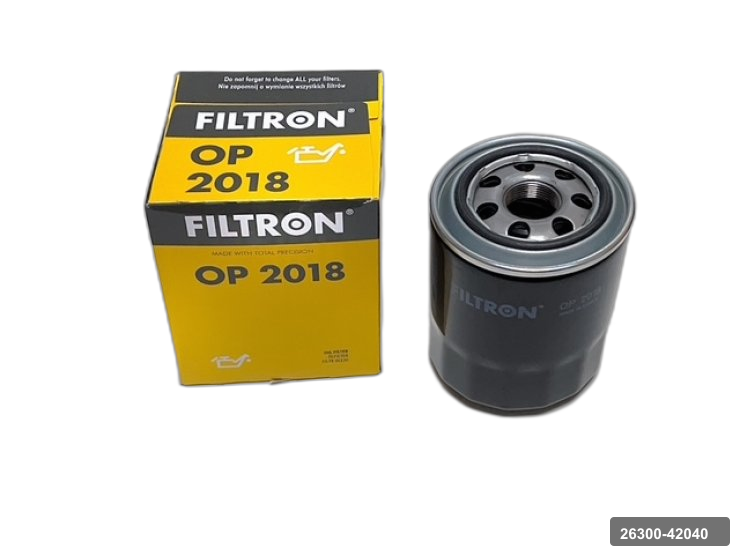 H100 Starex Hıbesta L300 Bongo L200 B2500 H-1 Sorento Crdi Yağ Filtresi Flt-op-2018 Fıltron 26300-42040