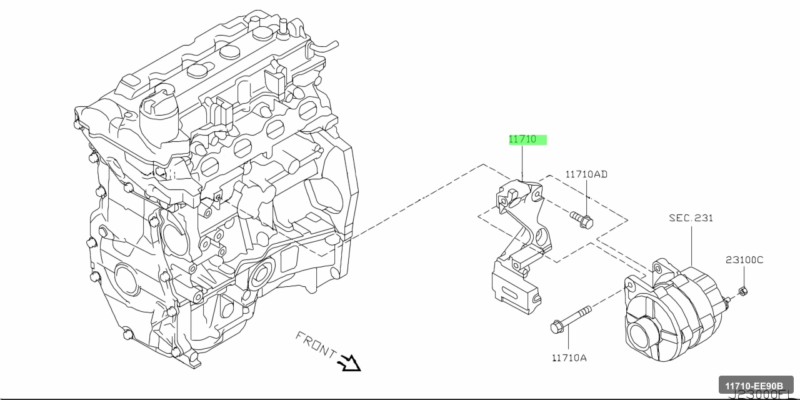 Note Hr16 Sarj Dınamo Bağlantı Ayagı 11710-EE90B