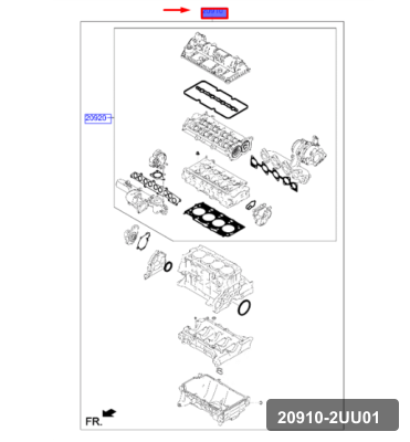 Tucson 2020 ve Üzeri Sportage 1.6 Crdi Takım Conta 20910-2uu01 02.23.12a.081.34 Ccr 20910-2UU01