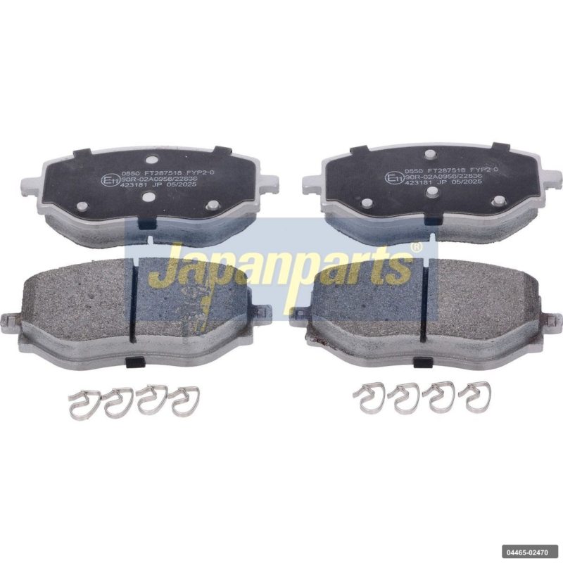 Corolla 2019 ve Üzeri Ön Fren Balatası Japanparts 04465-02470