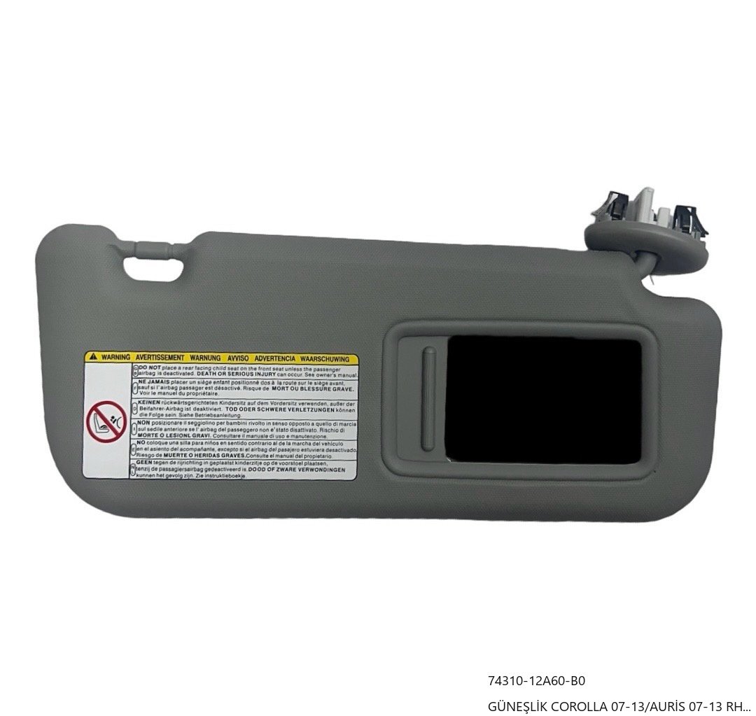 Toyota Corolla 07-13 Sağ Güneşlik ( Elektirikli Gri Orjinal Tip) 3 GÜNEŞLİK COROLLA 07-13/AURİS 07-13 RH ( ELEKTİRİKLİ GRİ ORJİNAL TİP) — görsel 3