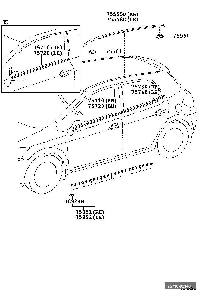 Corolla 07-12 Ön Sağ Dış Sıyırıcı Fıtıl Ceko 3 Corolla 07-12 Ön Sağ Dış Sıyırıcı Fıtıl Ceko 75710-02140