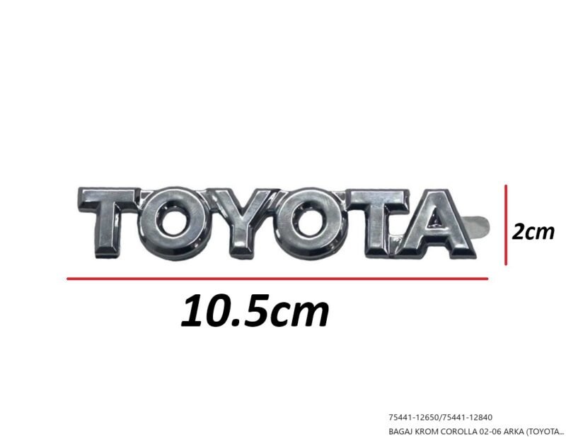 BAGAJ KROM COROLLA 02-06 ARKA (TOYOTA YAZISI)