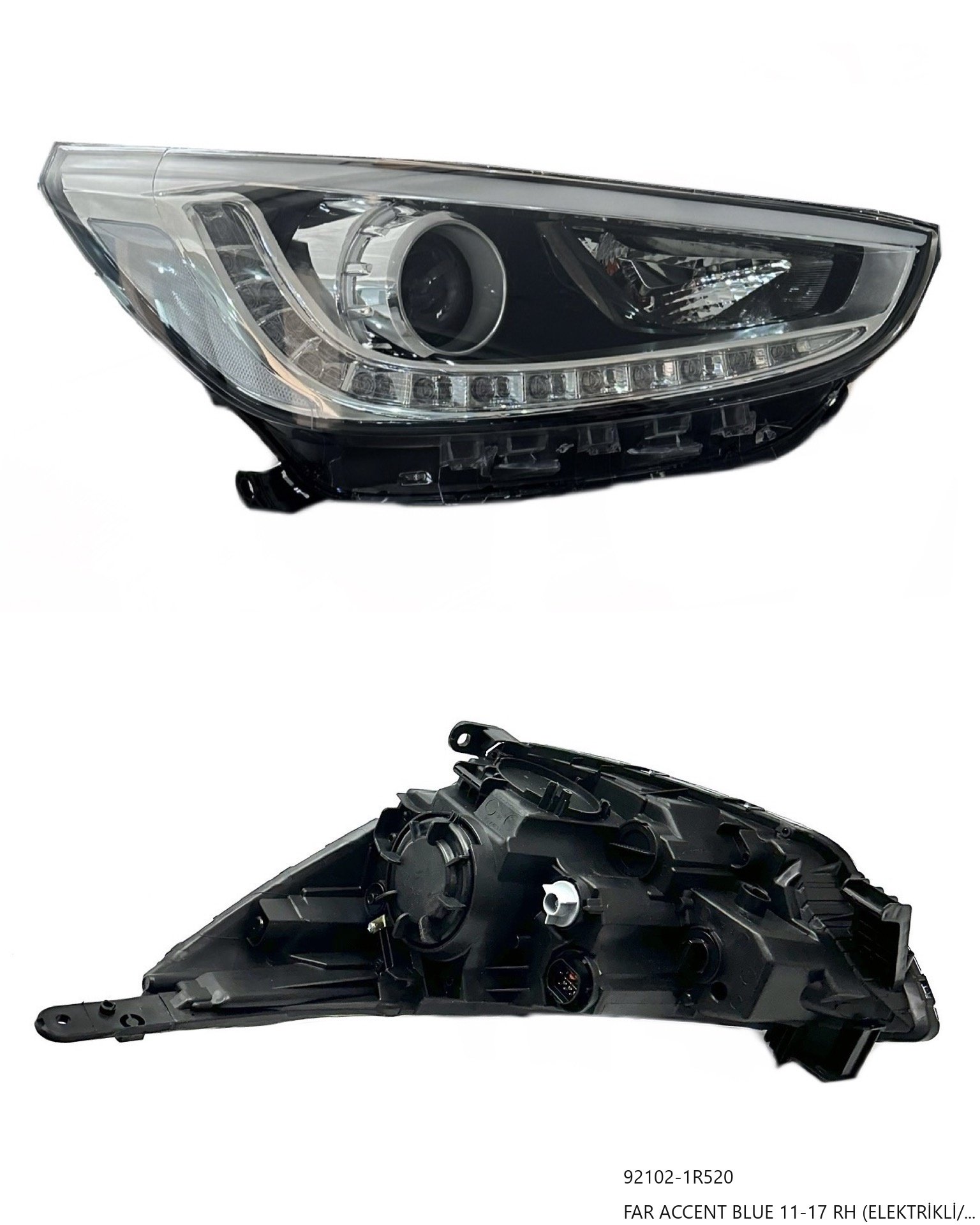 Hyundaı Accent Blue 11-17 Sağ Far (Elektrikli/Ledli) 1 FAR ACCENT BLUE 11-17 RH (ELEKTRİKLİ/LEDLİ) — görsel 1